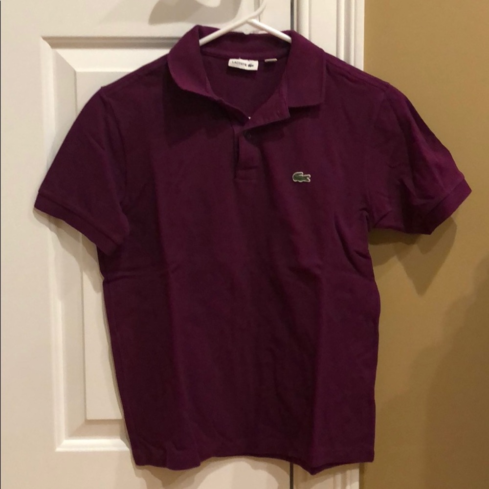 Lacoste Purple Short Sleeve Polo Shirt